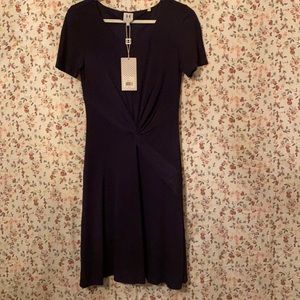 Halton heritage short sleeve black knotted In middle dress size small